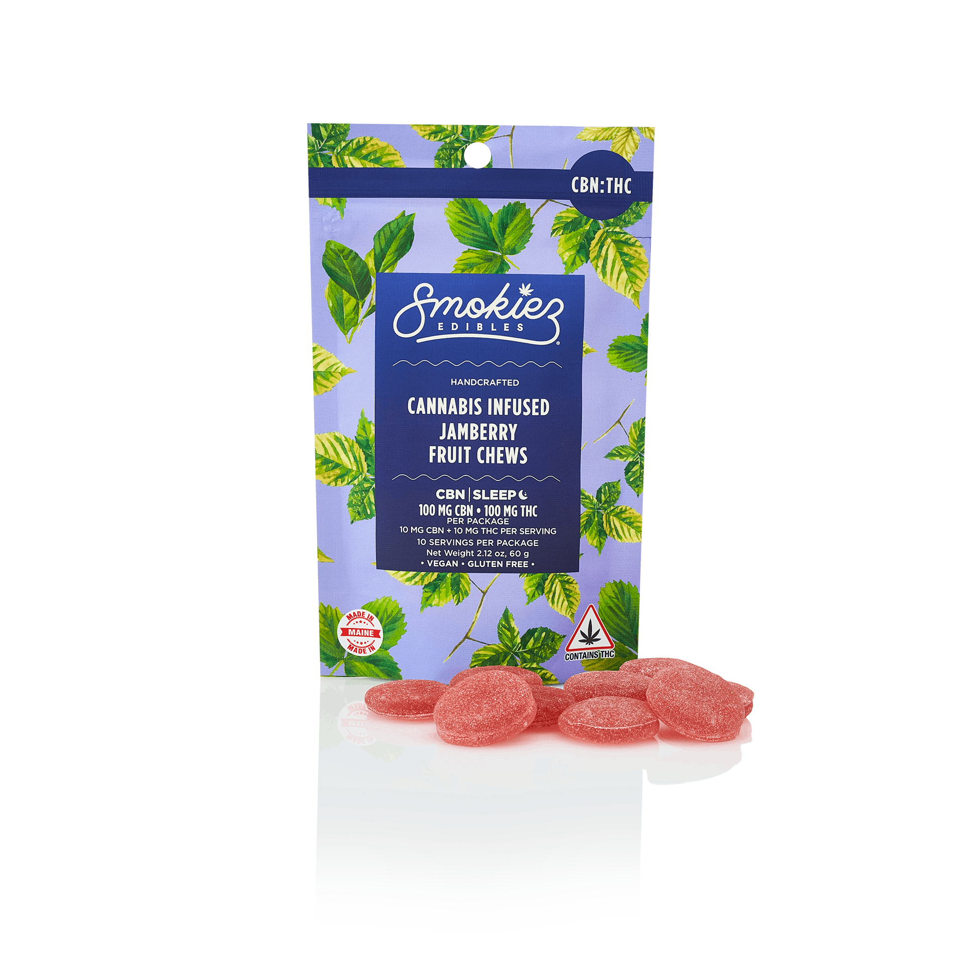 Smokiez Jamberry 1:1 CBN:THC 100mg Fruit Chews