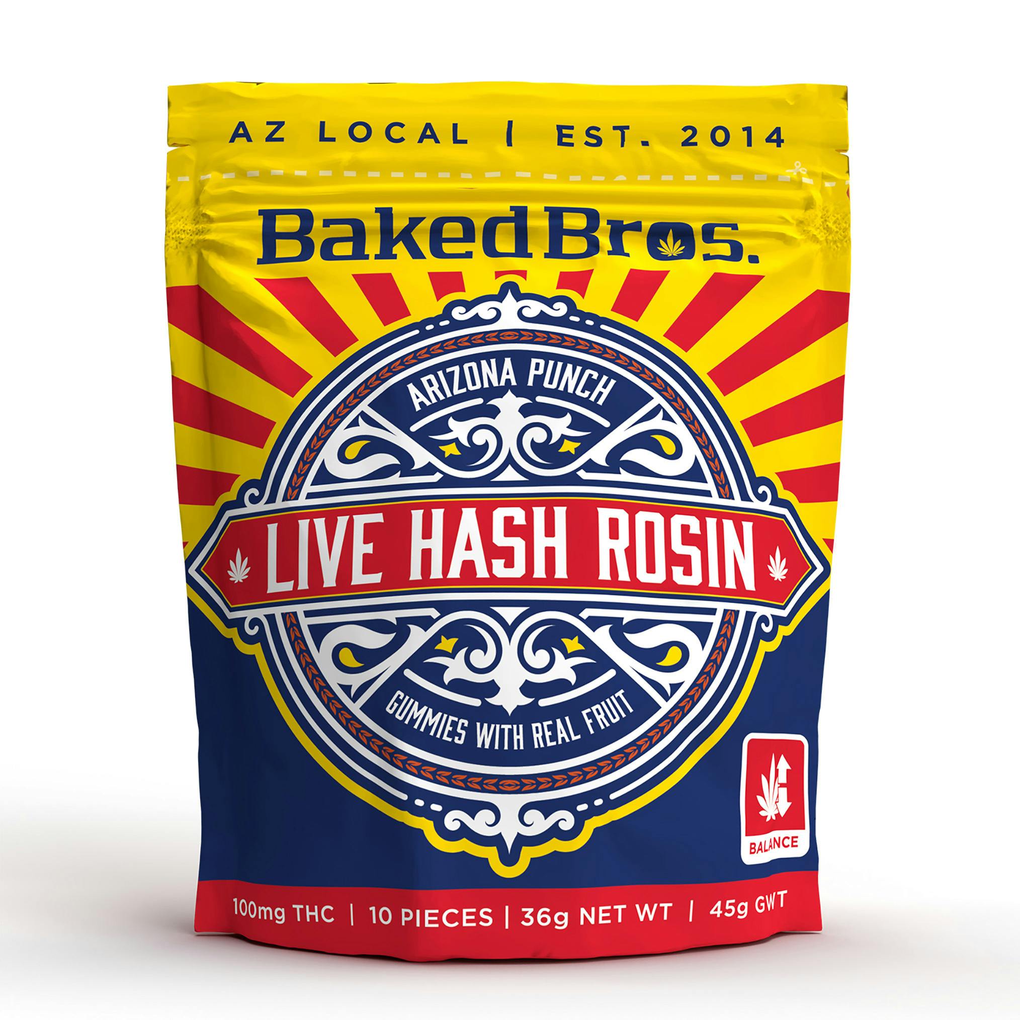 Arizona Punch Live Hash Rosin Gummies 10pk