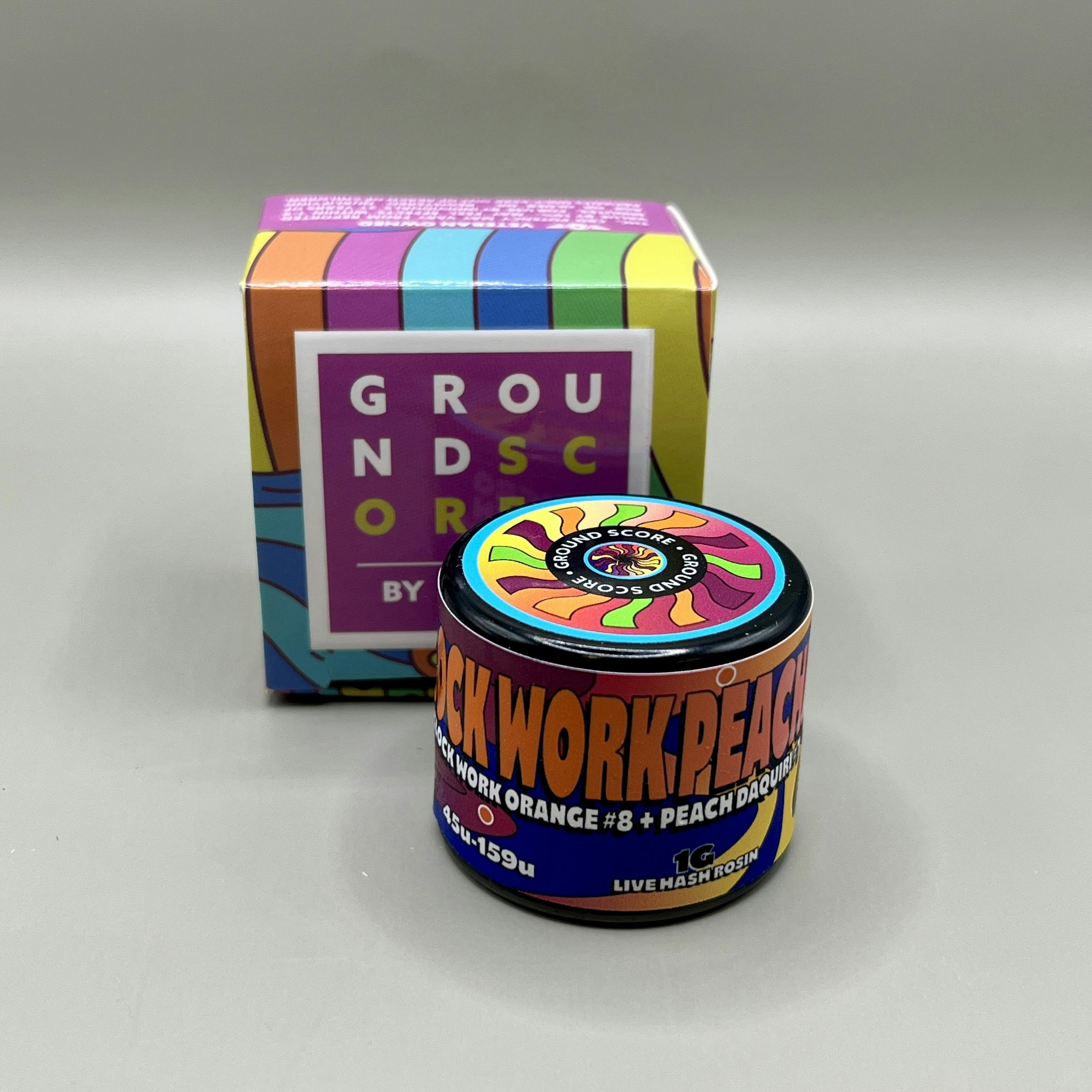 Ground Score - Hash Rosin 1g - Clock Work Peaches