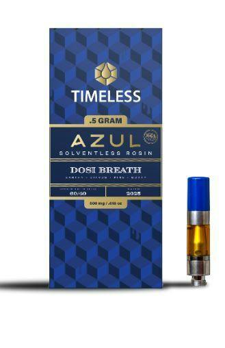 Timeless Azul Solventless Rosin Cart .5g - Purple Ice Water (IH)