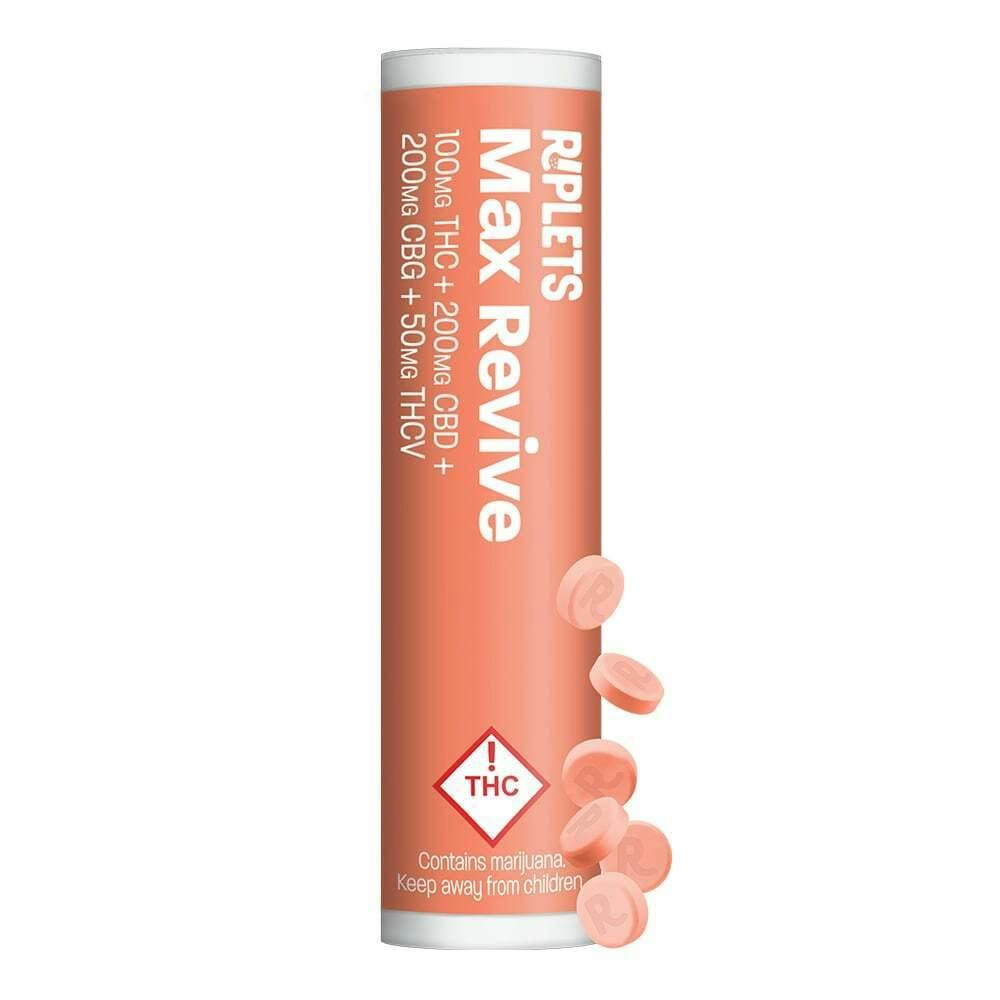 Max Revive Riplets [20pk] (100mg THC/200mg CBG/200mg CBD/50mg THCv) | Ripple - Fast-Acting Pill