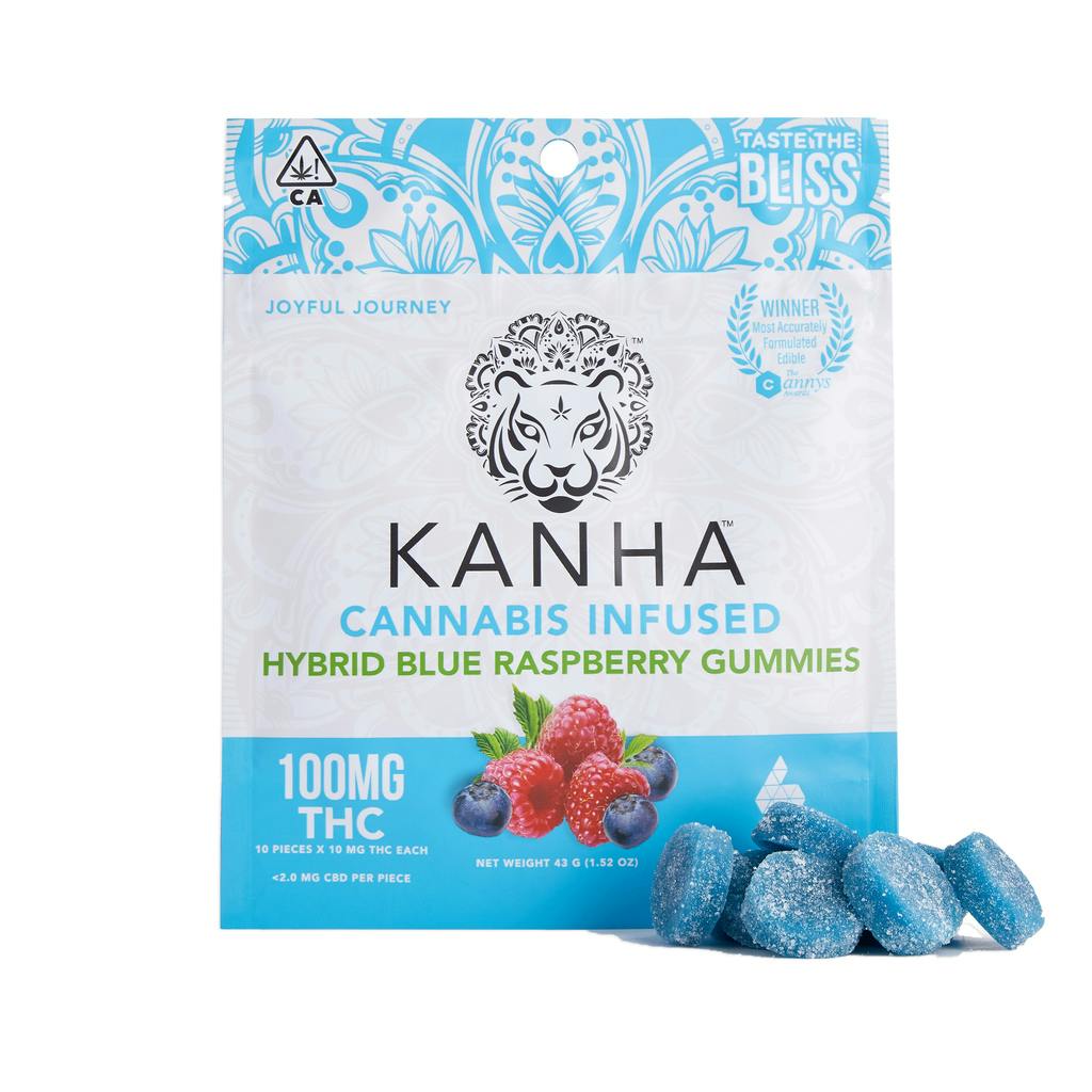 Kanha Blue Raspberry — Kanha Blue Raspberry Gummies 100 mg