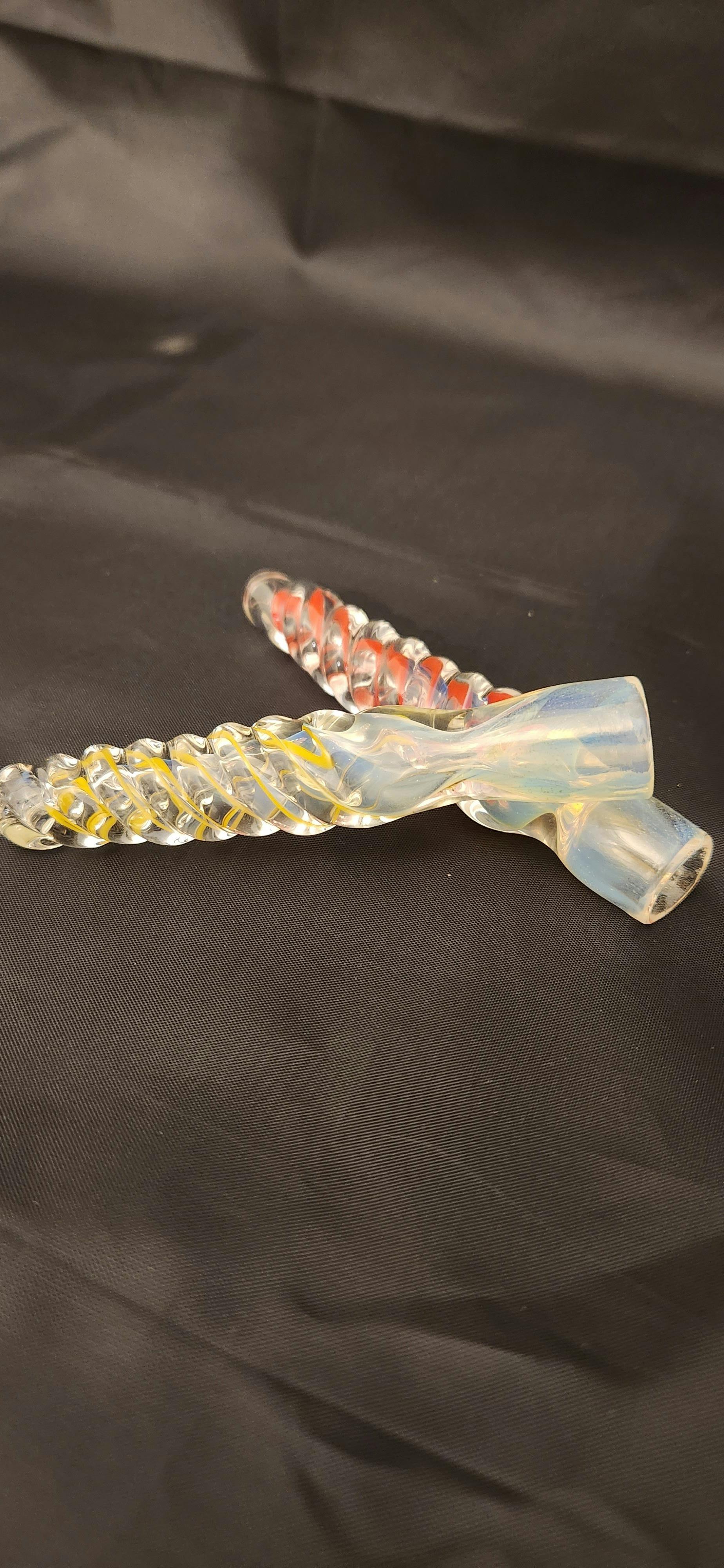 One Hitter 3" Twisted w/ Color Swirl | Glass