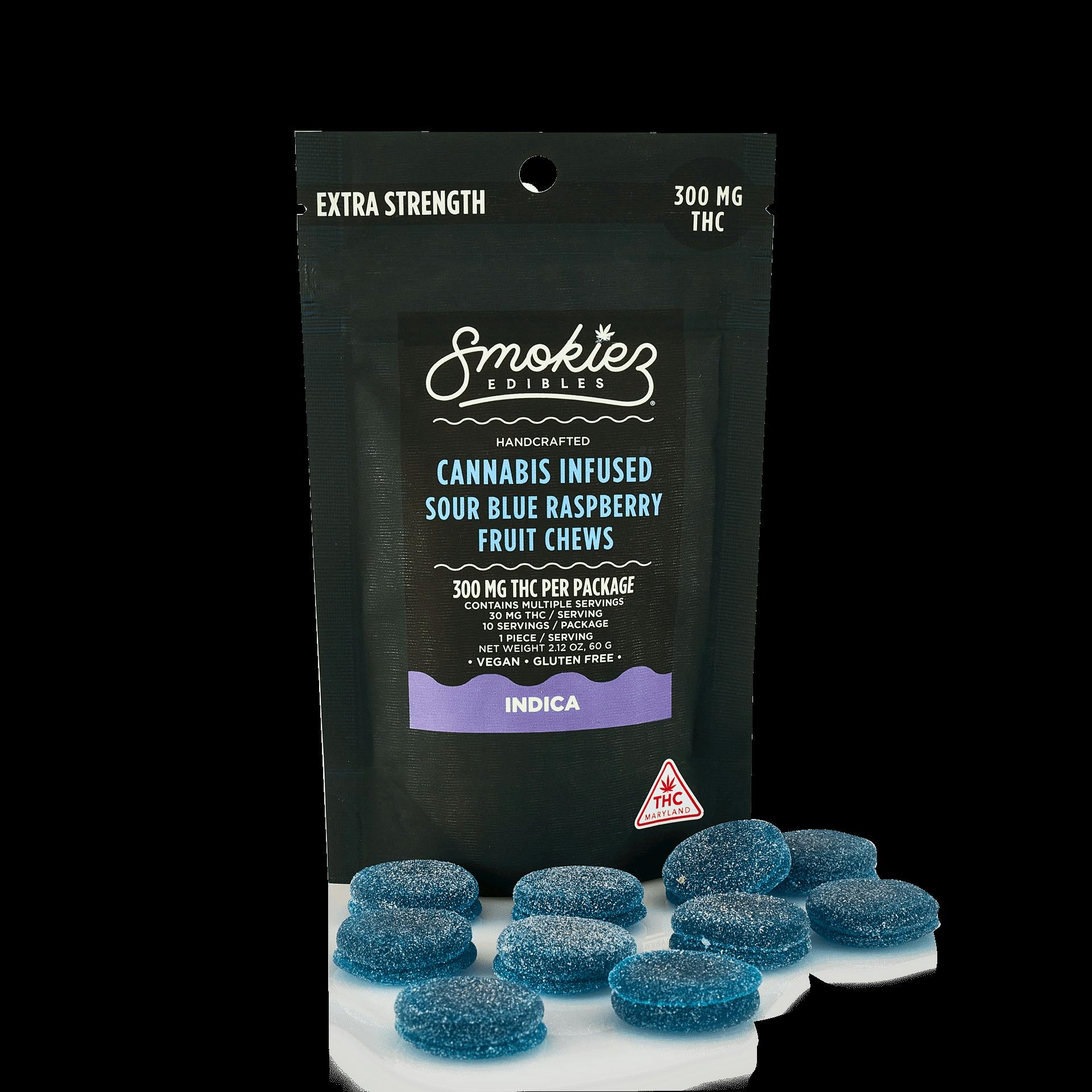 Sour Blue Raspberry Gummies - 300mg (MED ONLY)