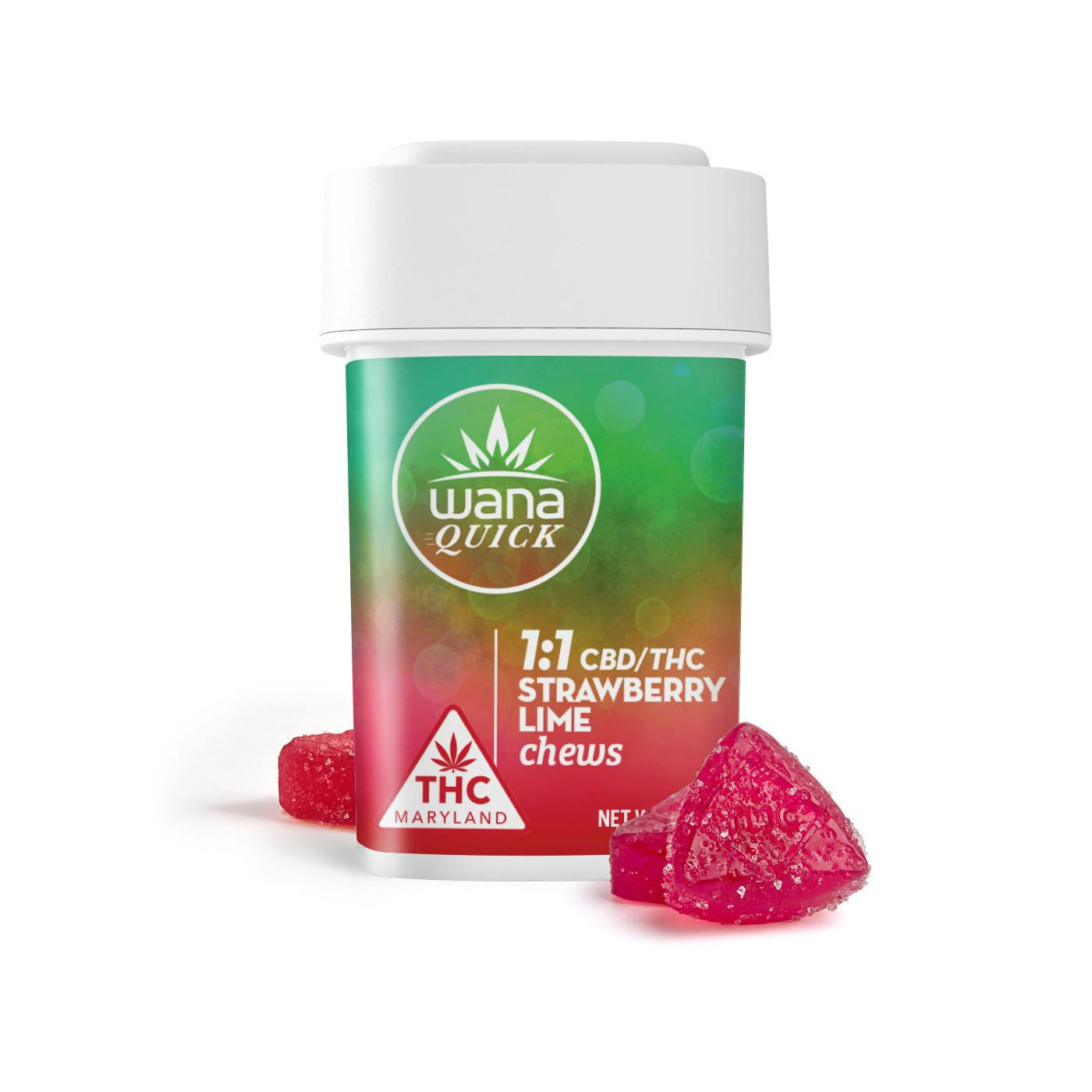 Strawberry Lime 1:1 CBD:THC Quick Gummies
