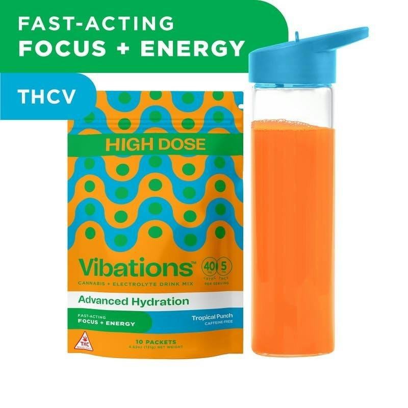 Tropical Punch 8:1 THC:THCv Drink Mix - 400mg (MED ONLY)
