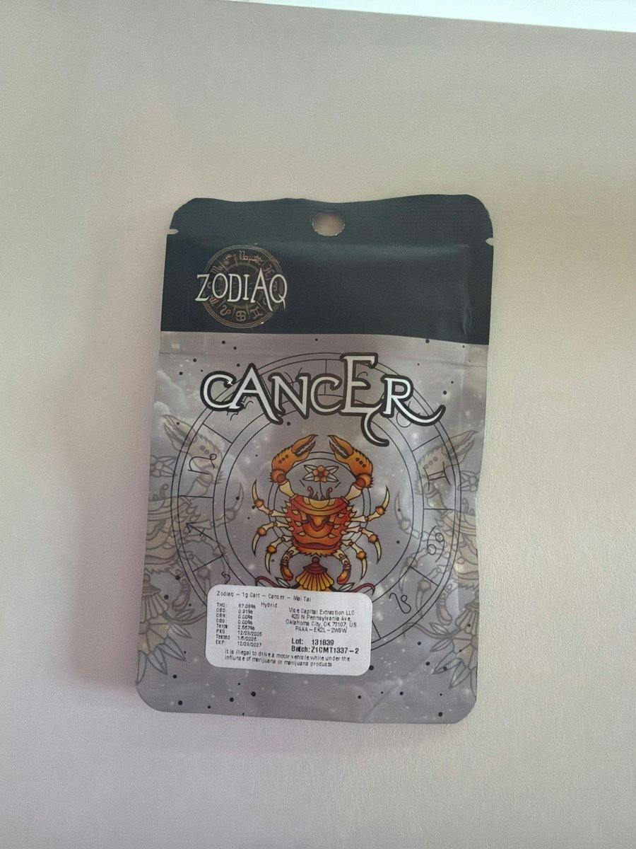 Zodiaq - 1g Cart - Cancer - Mai Tai at Xclusive Cannabis OKC - North May