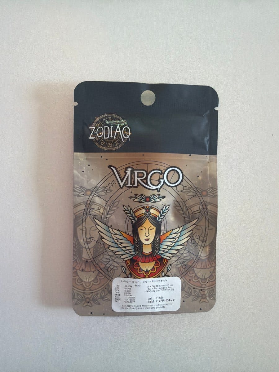Zodiaq - 1g Cart - Virgo - Pink Pineapple at Xclusive Cannabis OKC - North May