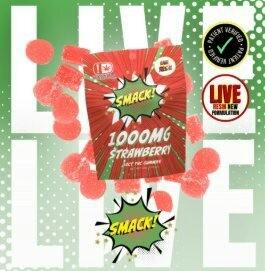 Vice Capital Extraction - SMACK! Live Resin Gummies - Strawberry 1000mg 10ct
