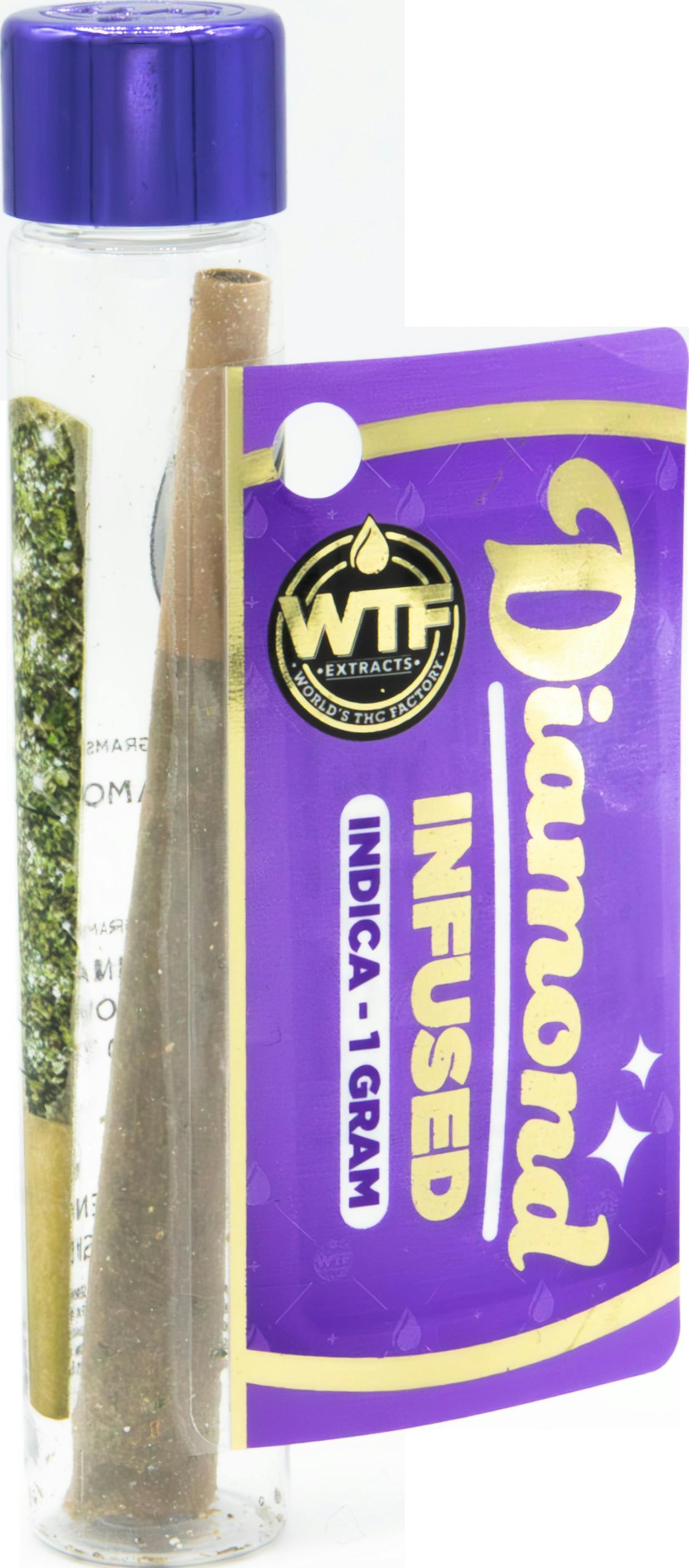WTF - Diamond Infused Preroll - Grape Clouds (I) (1.0g)