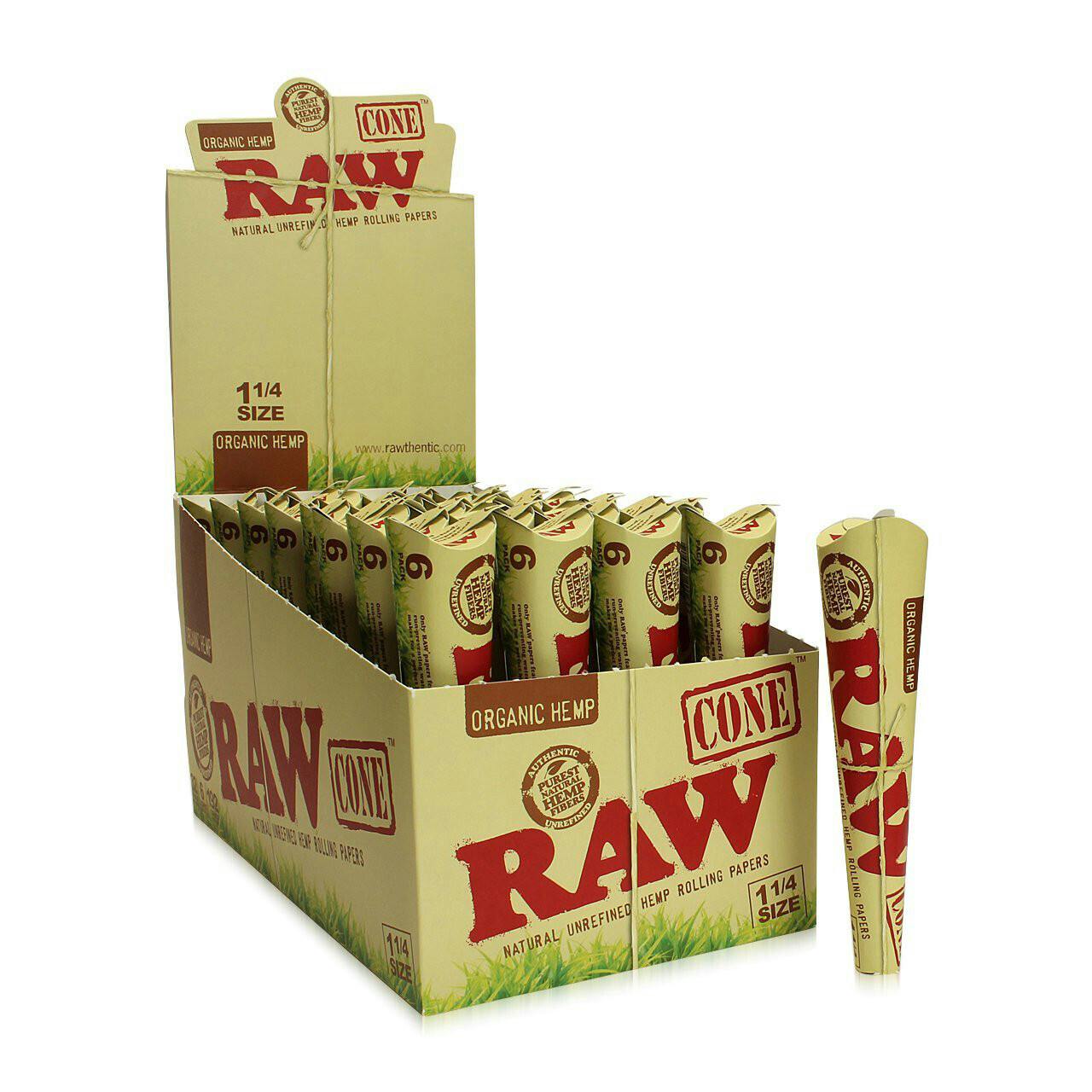 Cones | Raw 1 1/4 6 per pack