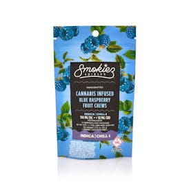 Smokiez - Sweet Blue Raspberry Fruit Chews Indica 100mg (10pcs)