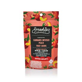 Smokiez - Sweet Peach Fruit Chews Sativa 100mg (10pcs)