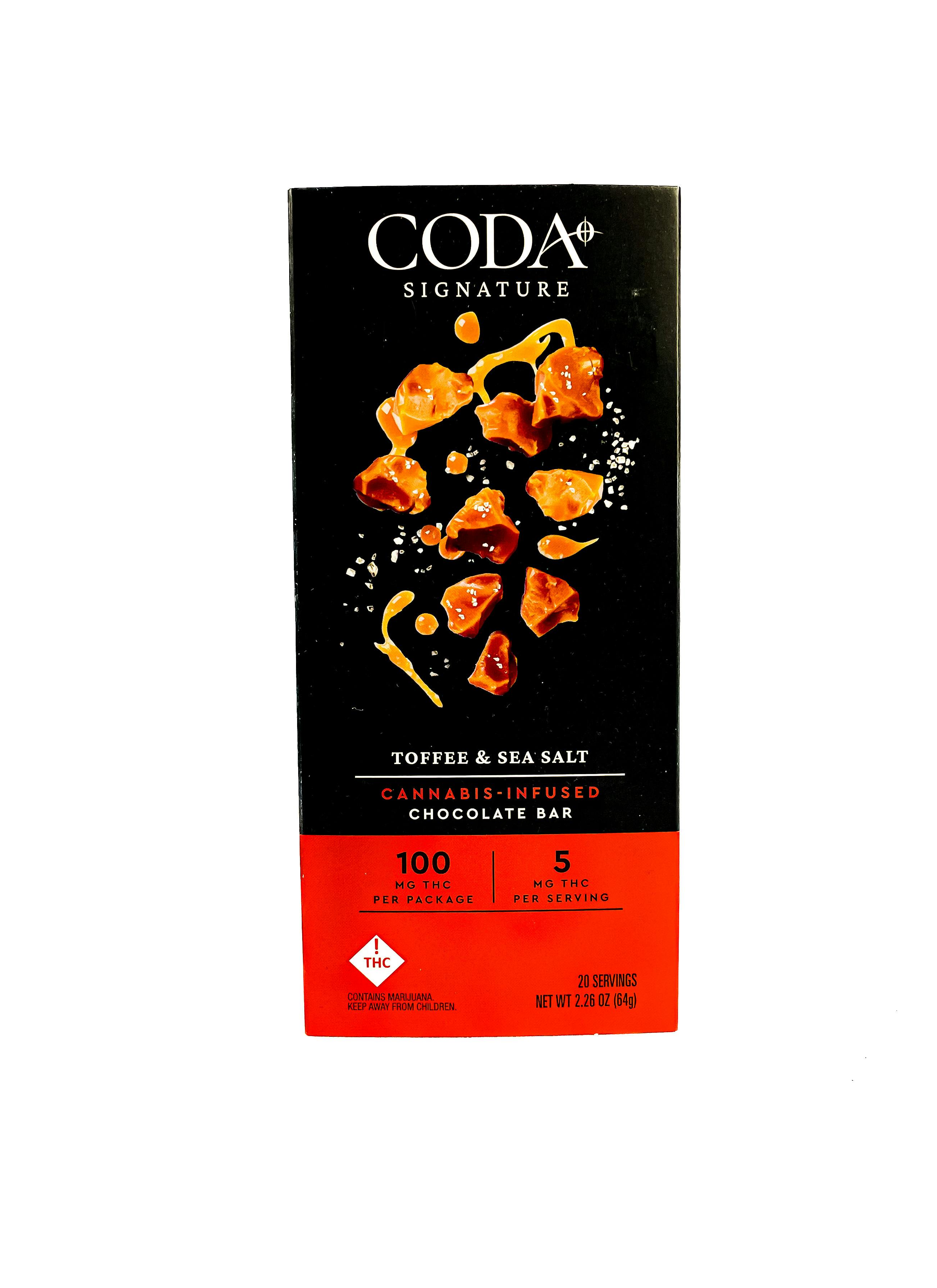 Coda Toffee & Sea Salt Chocolate Bar 100mg {Hybrid}