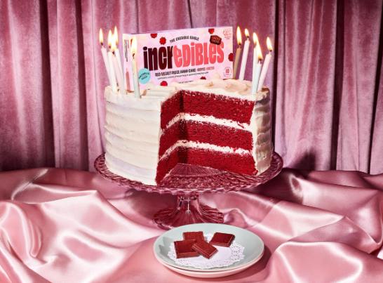 Incredibles - Red Velvet Piece Ahh Cake - Chocolate Bar 1:1 100mg THC 100MG CBD