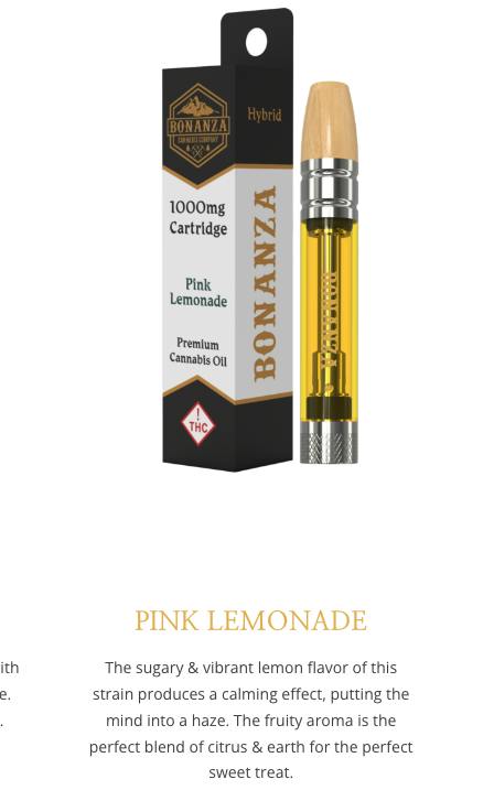 Bonanza - Pink Lemonade Cartridge 1g