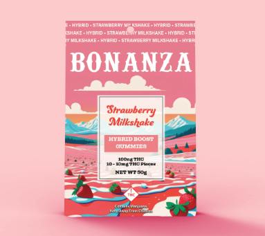 Bonanza - Strawberry Milkshake Gummies 100mg