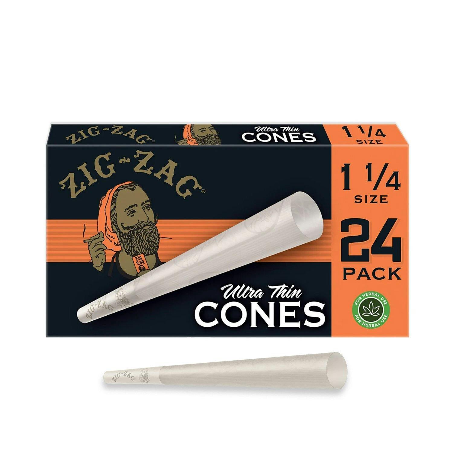 Ultra Thin Cones - 1 1/4 [24pk] | Zig-Zag - Pre-Rolled Cones