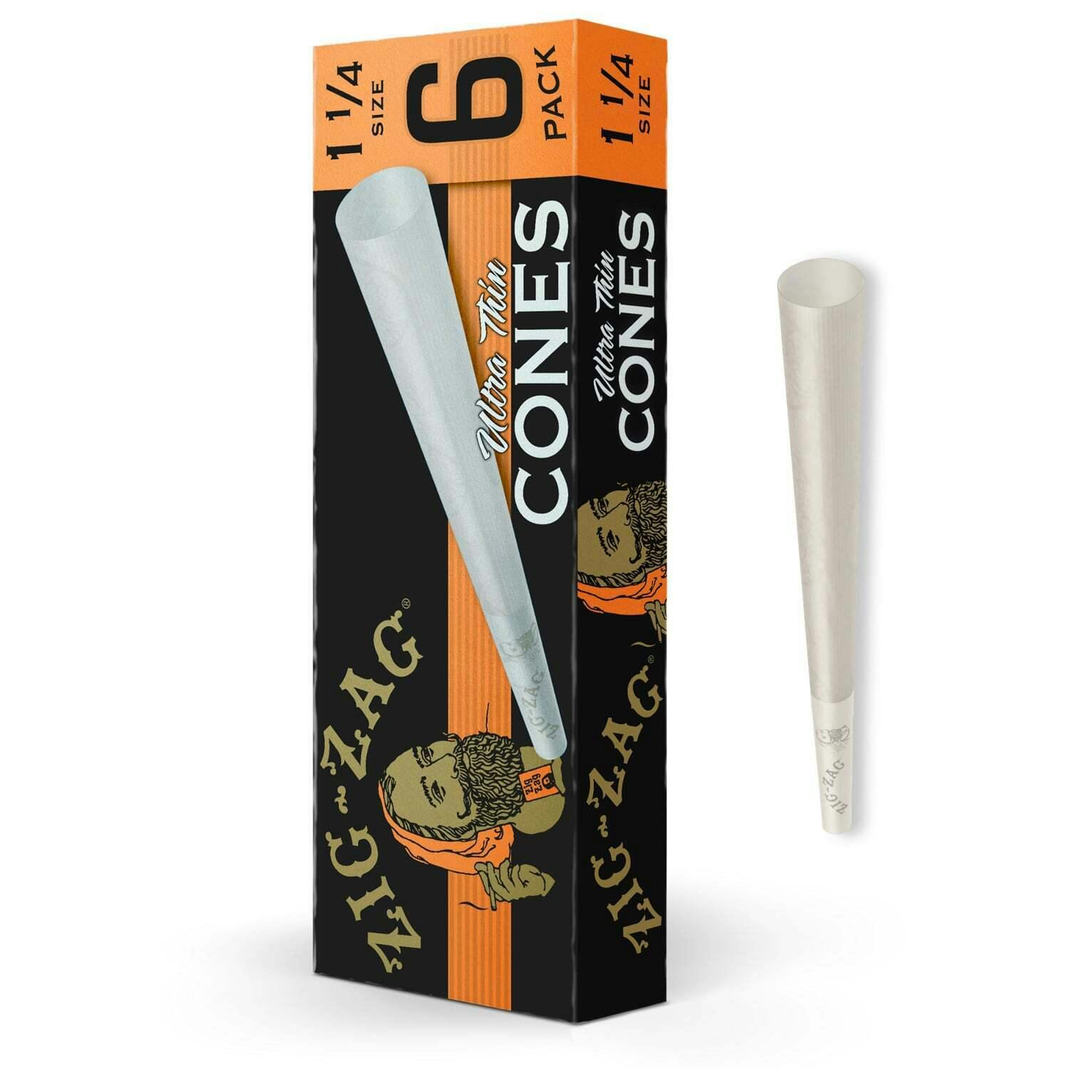 Ultra Thin Cones - 1 1/4 [6pk] | Zig-Zag - Pre-Rolled Cones