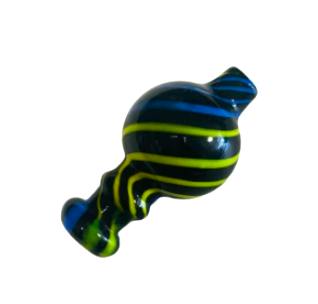 Black Color Stripes Carb Cap Glass Each