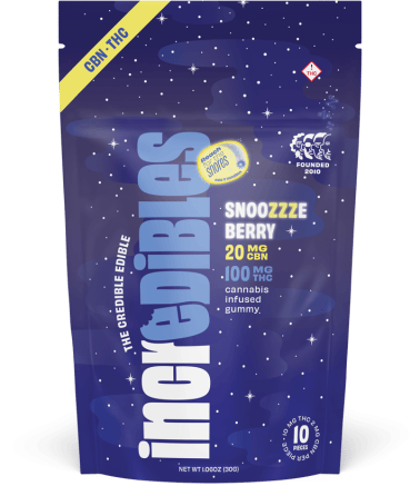 Incredibles Snoozzzberry 5:1 Gummies Medical Edibles 50mg | 10pk