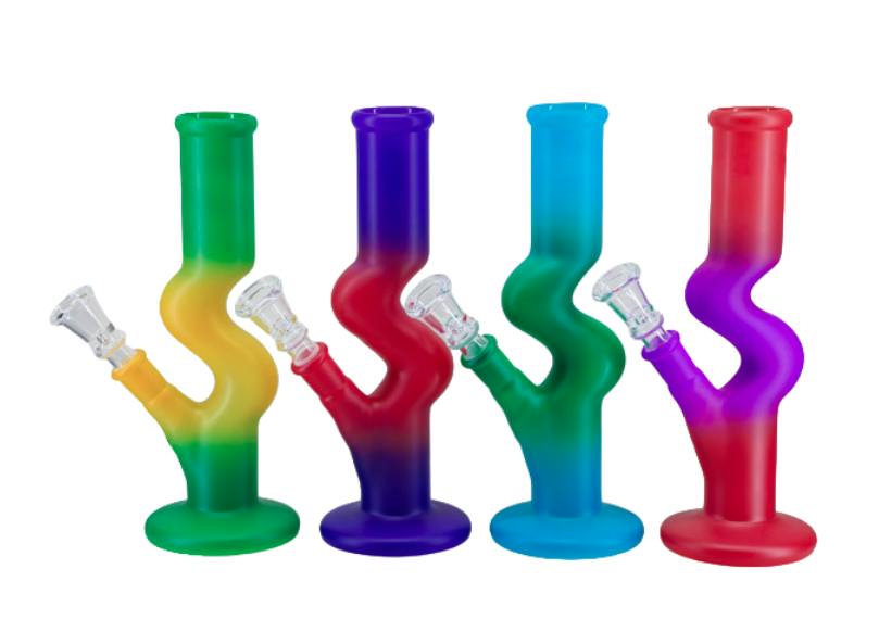 8" Matte Zig-Zag (Bong) Glass Each