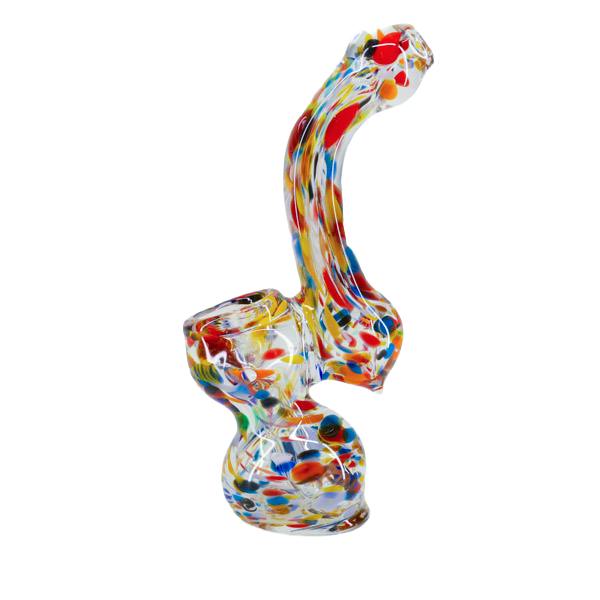 4.5" Splattered Frit Bubbler [BUB005] Glass Each