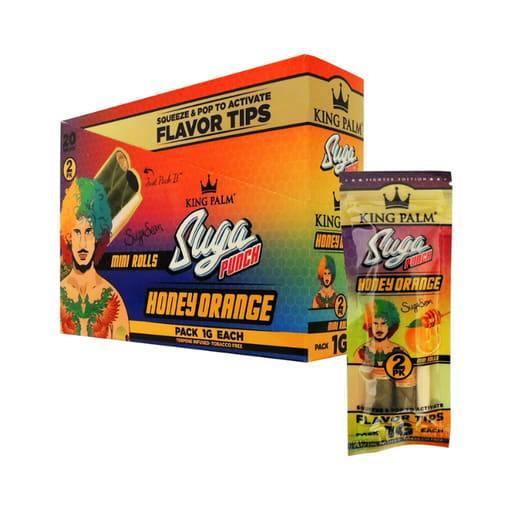 King Palm Leaf Tube Mini Rolls Suga Punch 2pk