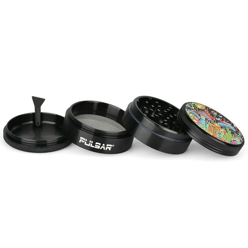 Pulsar 2.5" Hemp Mandala Artist Series 4pc Metal Grinder