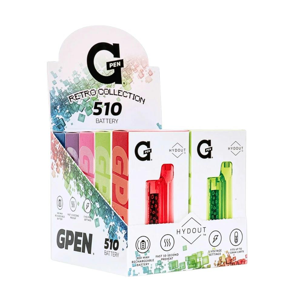G Pen Hydout Retro Clear Collection 510 Cartridge Battery