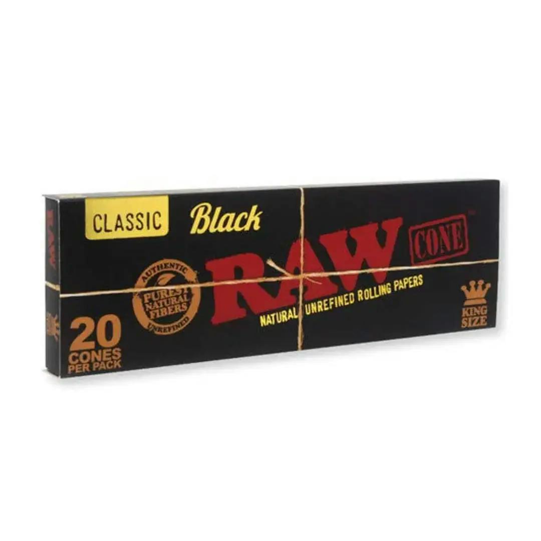 RAW BLACK CONES KING SIZE 20 PACK