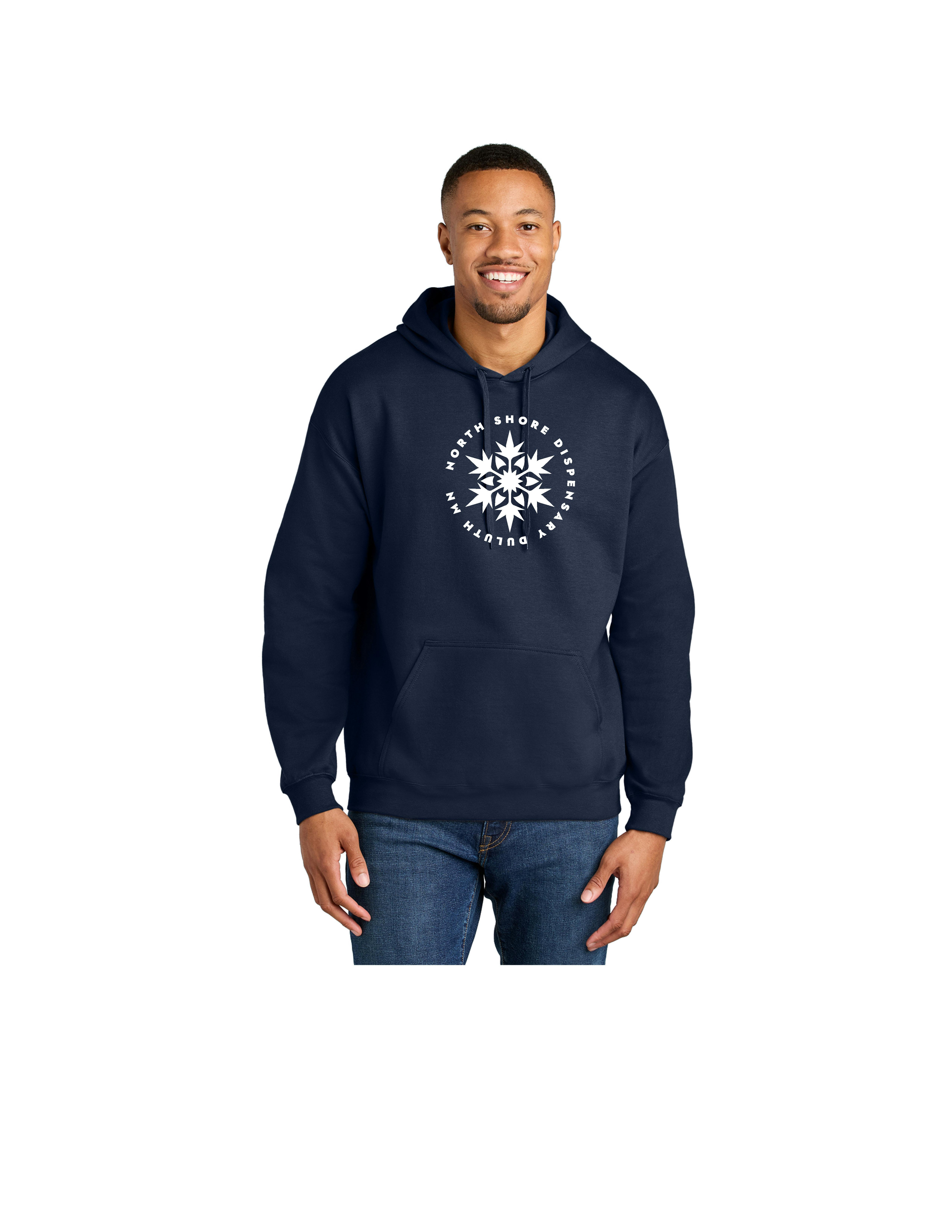 Hooded Sweatshirt - Snowflake Logo | Navy | M