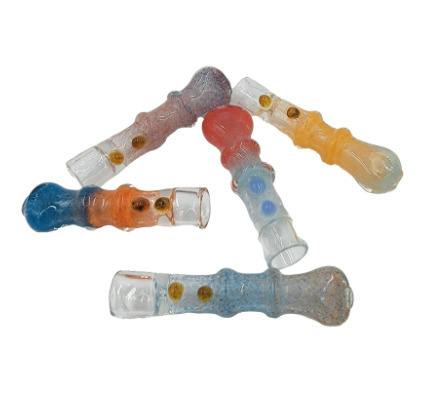 LuvBuds | 3" to 3.5" Duo Colored Chillums with Knocker | Assorted Colors