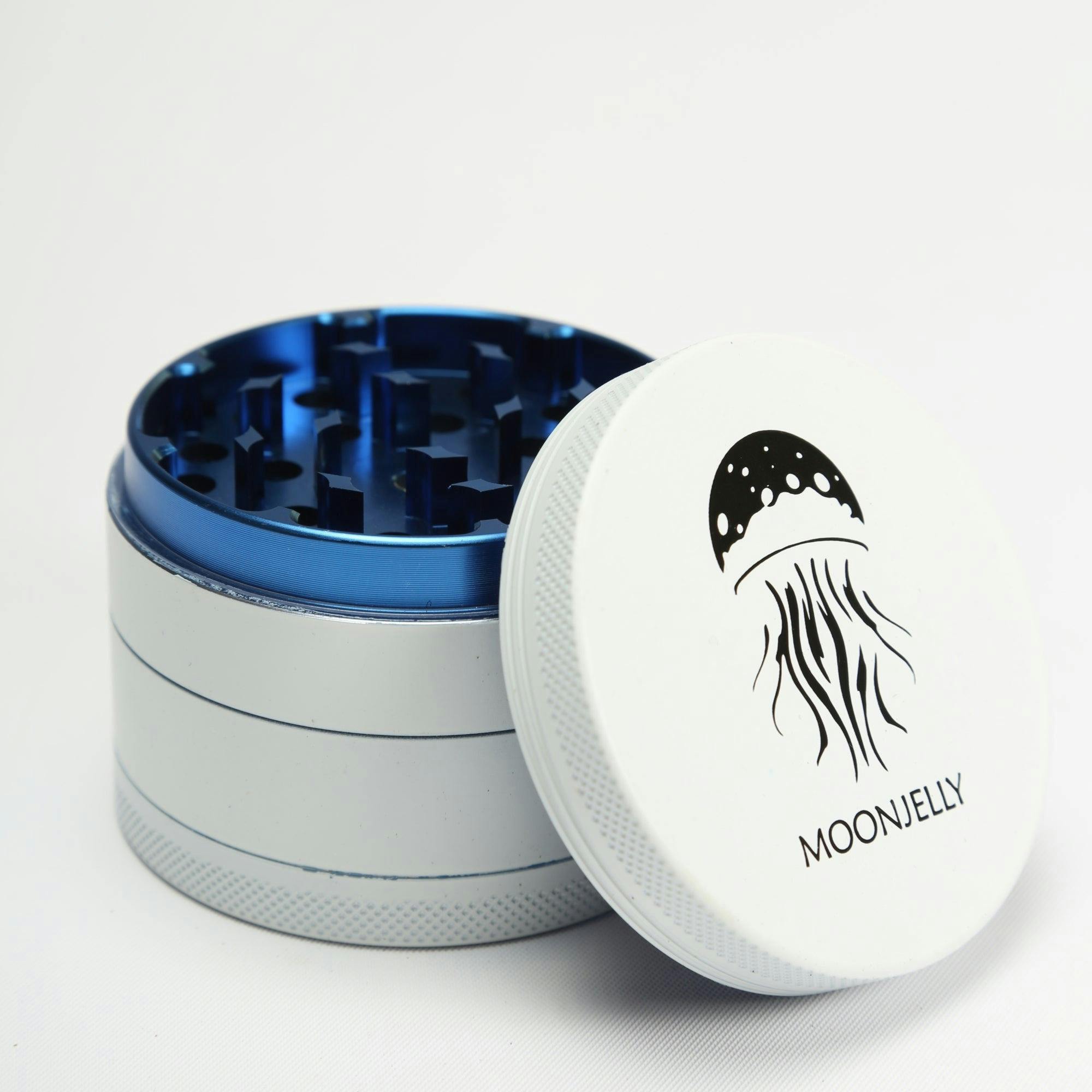 MOONJELLY | Soft-touch Aluminum Grinder | White/Blue
