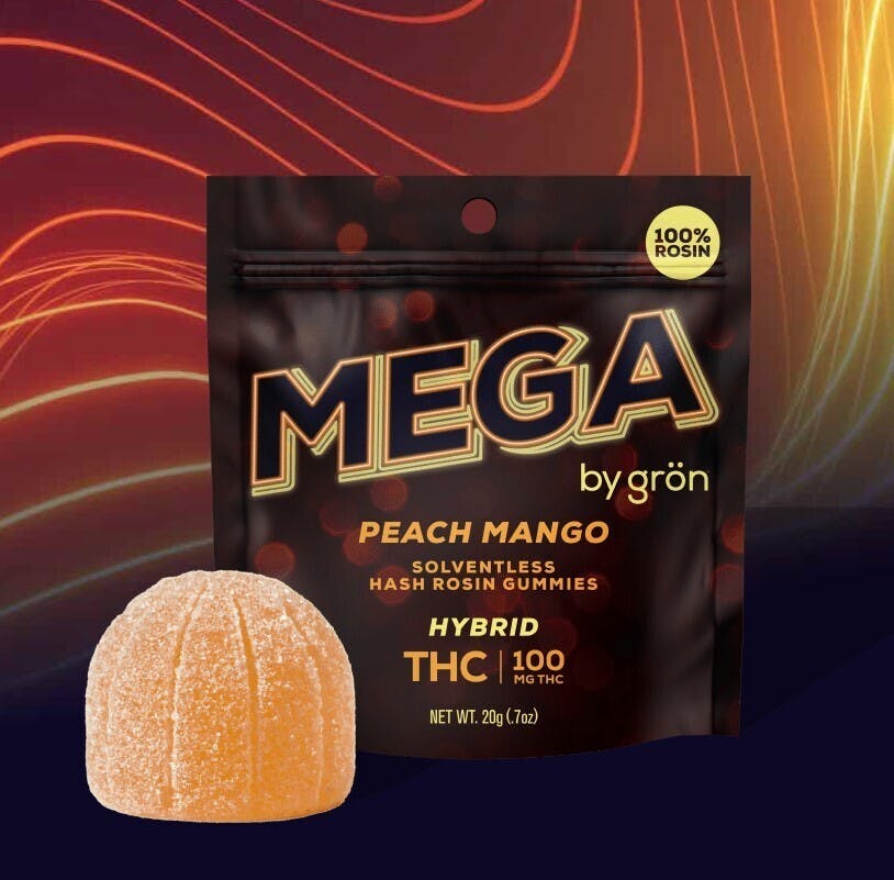 Peach Mango Rosin Mega Pearl Gummy 10pc