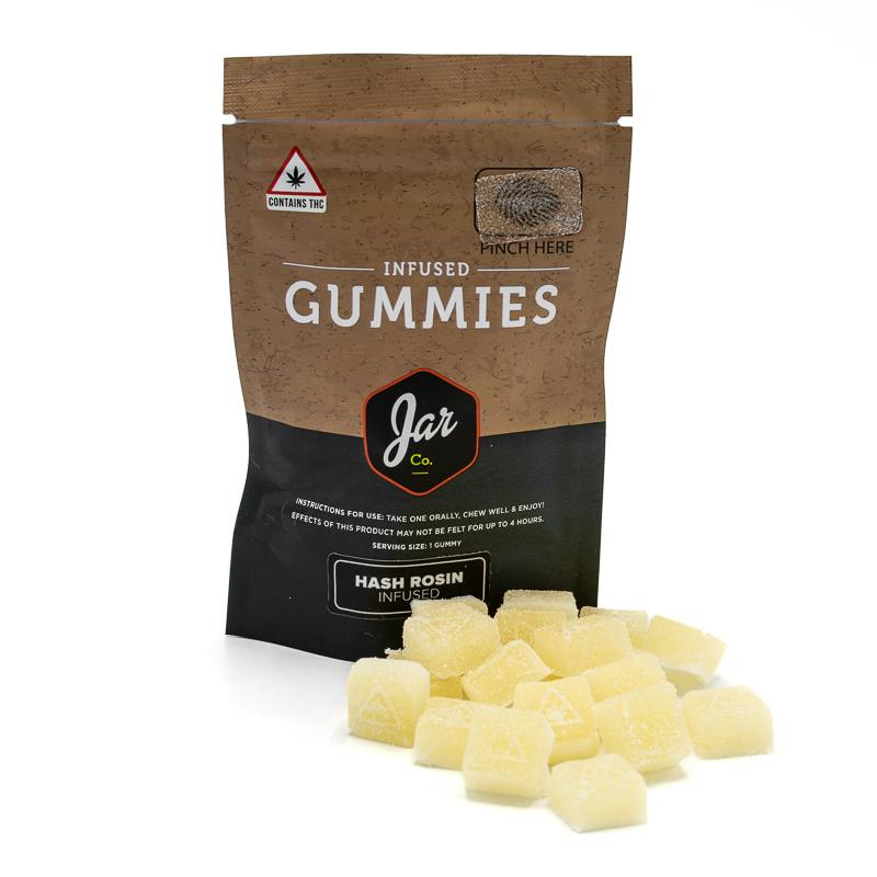 JAR Plain Hash Rosin Gummies 100mg 20pc