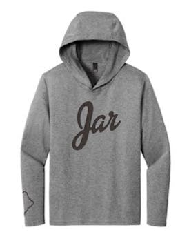 JAR Unisex Gray Thin Long Sleeve Hoodie Large