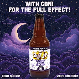 Buzzy - Drink Blissful Berry Seltzer 10mg THC + 5mg CBN