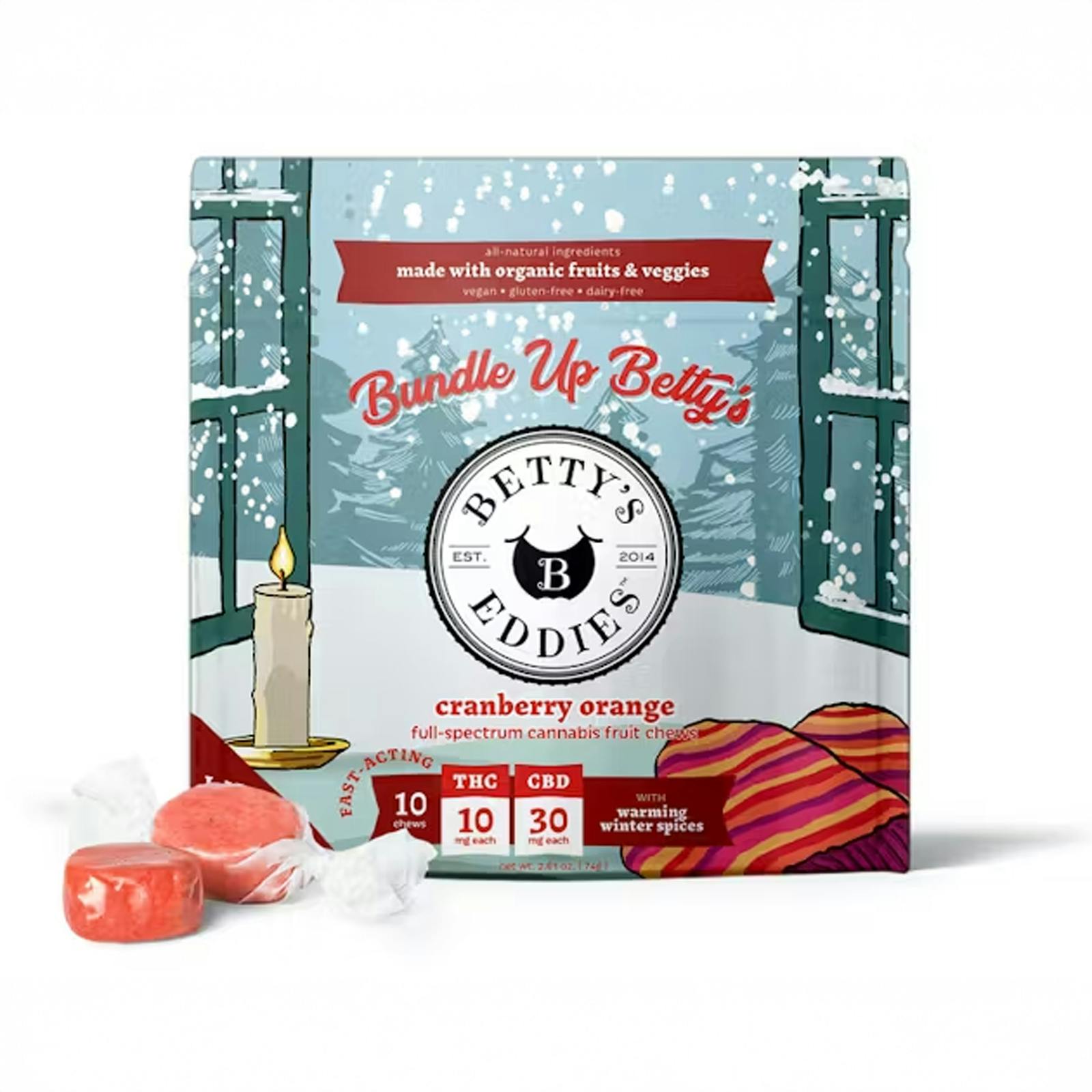Betty's Eddies - Cranberry Orange - 10mg THC : 30mg CBD