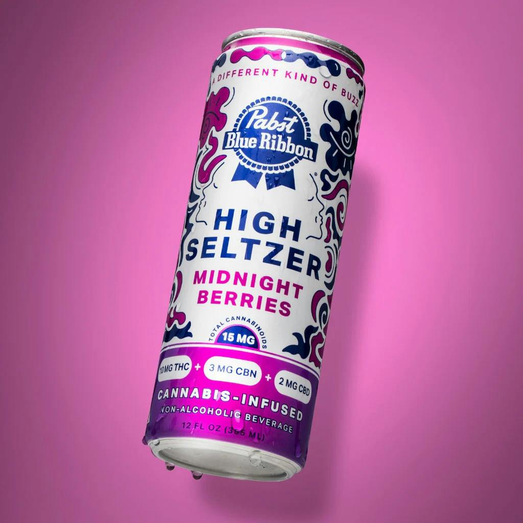 PBR Infused Seltzer Midnight Berries 15mg Single Can at We Roll Up LAX Dispensary & Delivery