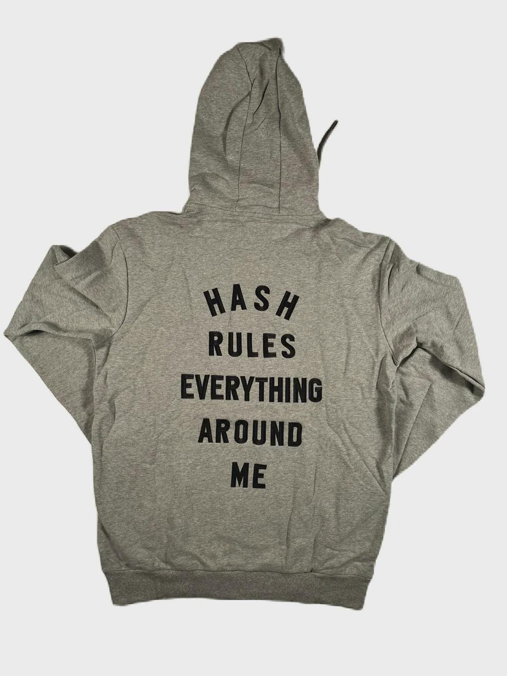 GZ1 HASH RULES EVERYTHING AROUND ME GREY HOODIE (L)