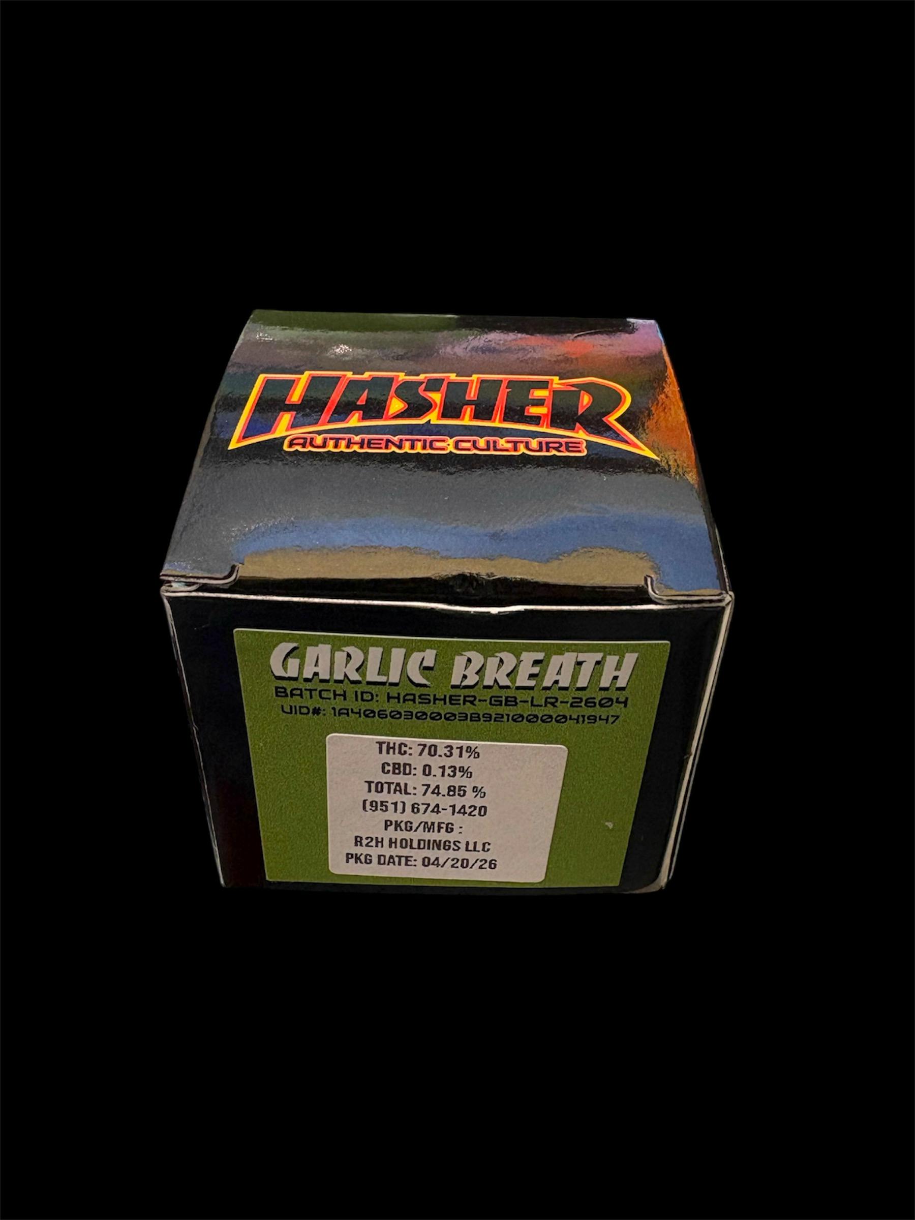 Hasher - Live Rosin - Garlic Breath - (1g)