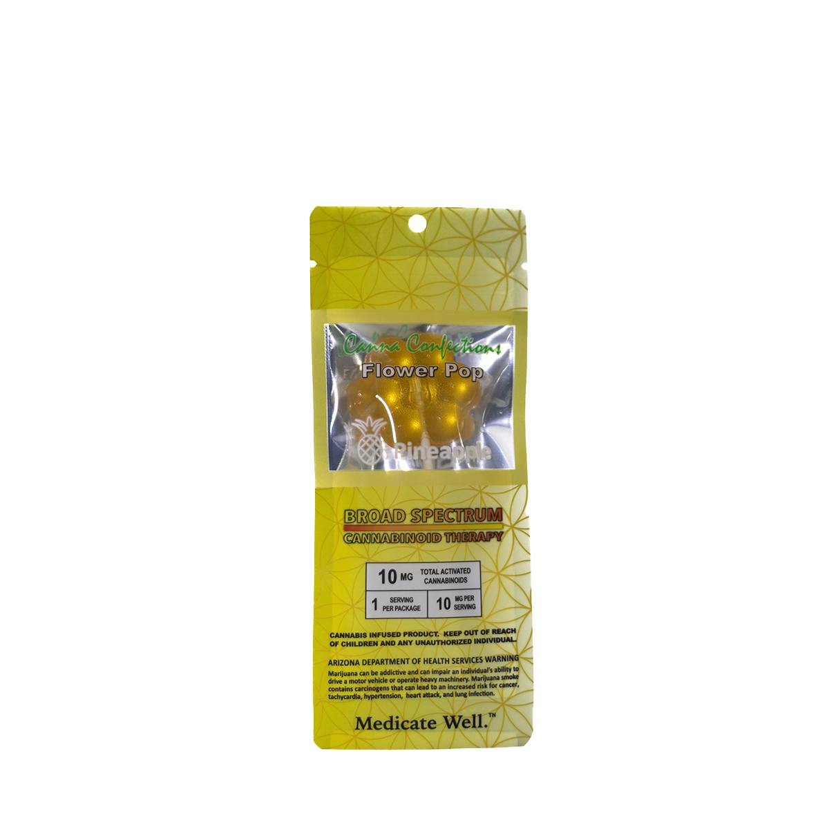 Canna Confections - Flower Pop - Pineapple (I) (10mg) at Mint Cannabis - Tempe