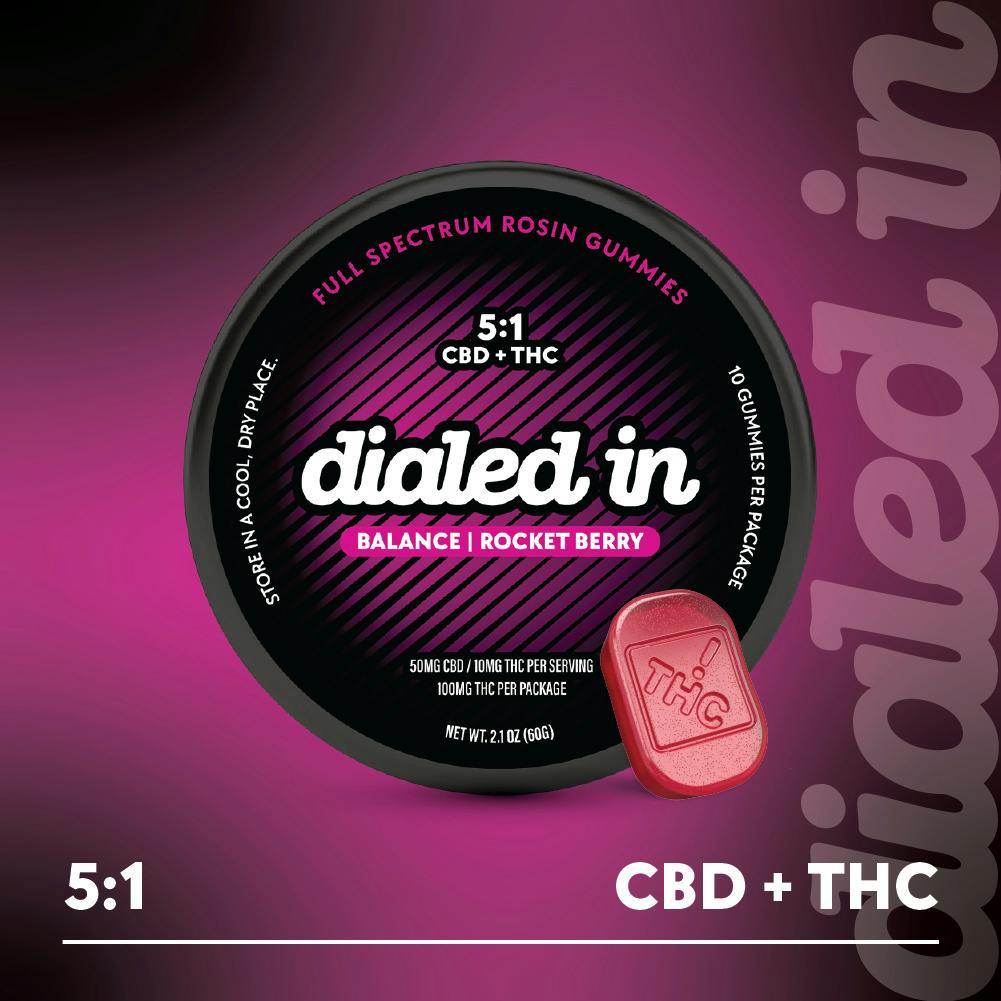 Dialed In · Rosin Gummies 5:1 · Balance