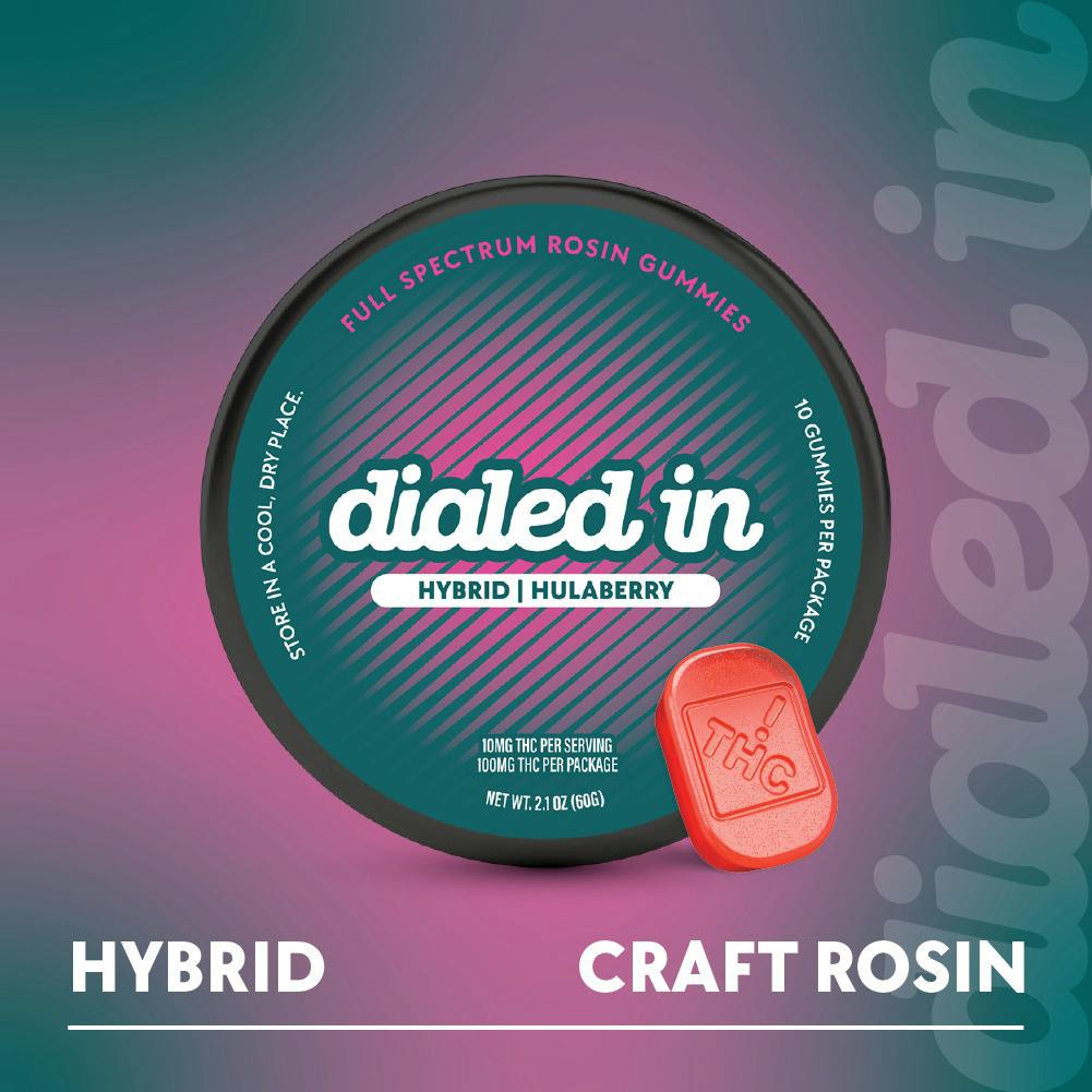 Dialed In - Rosin Gummies - Hula Berry (H) (100mg THC)