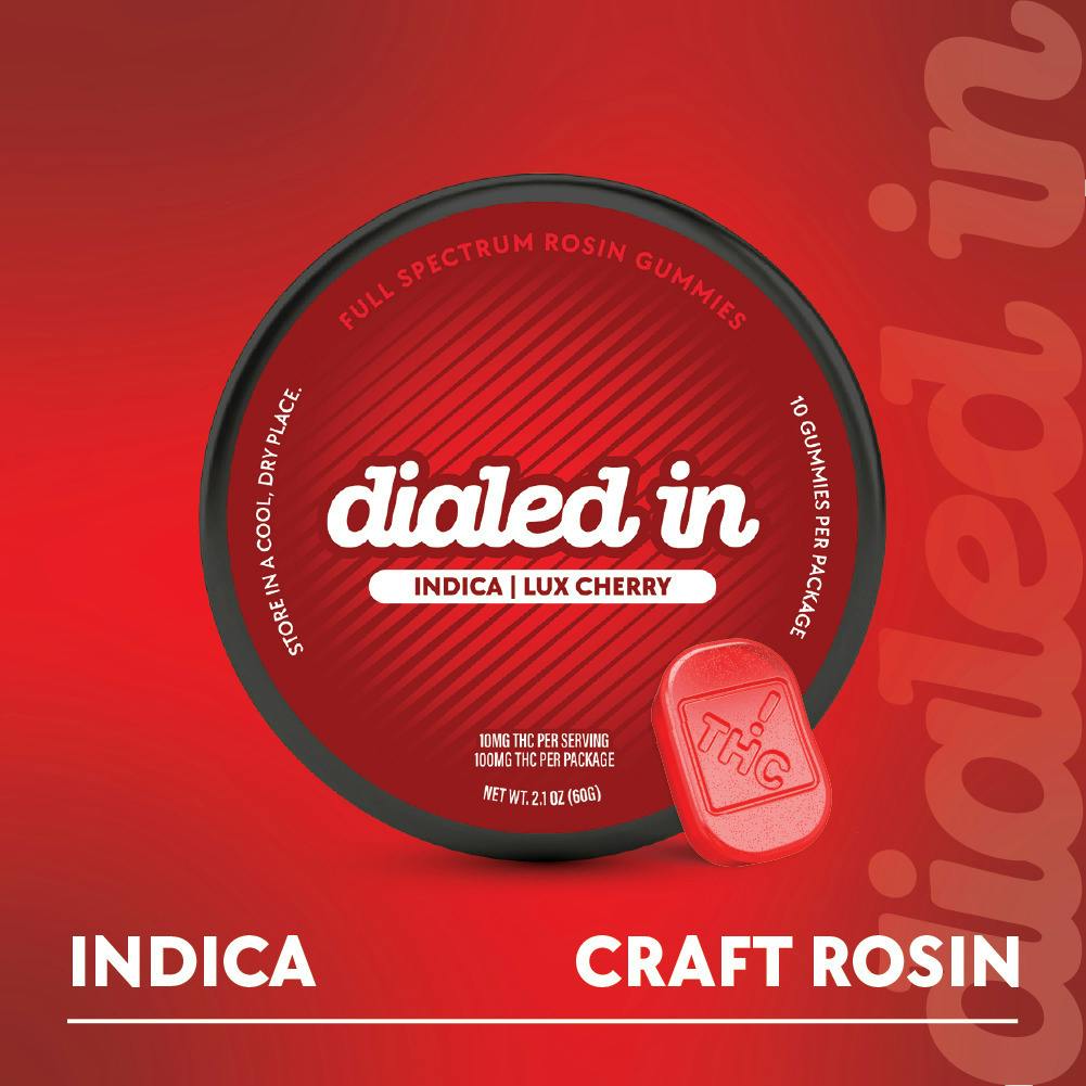 Dialed In - Rosin Gummies - Lux Cherry (I) (100mg THC)