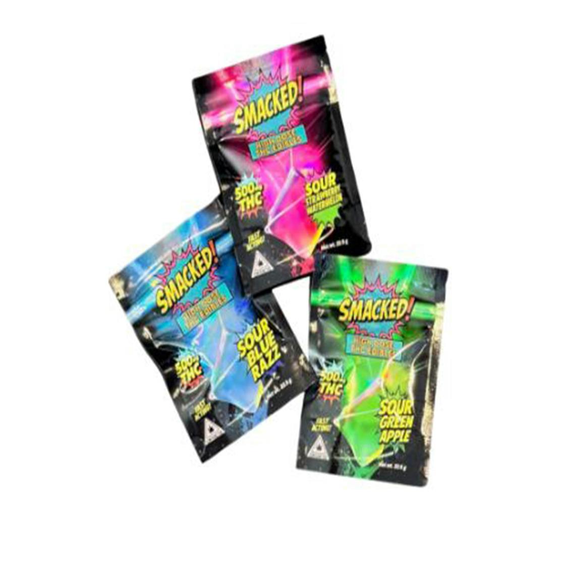 CR|Smacked|500MG Sour Blue Razz|Gummy