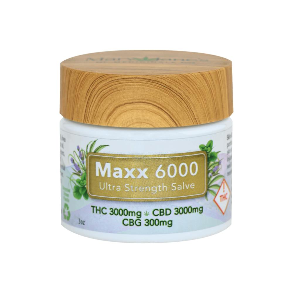 Ultra Strength Maxx 6000 (3000mg CBD/300mg CBG/3000mg THC) | Mary Jane's Medicinals - Salve