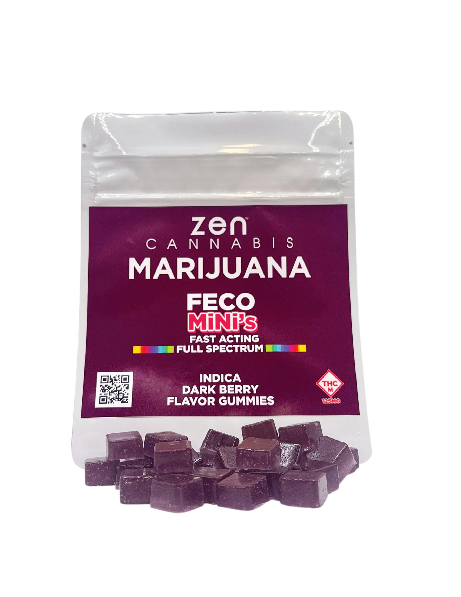 Zen | Gummies | FECO Dark Berry Minis 125mg