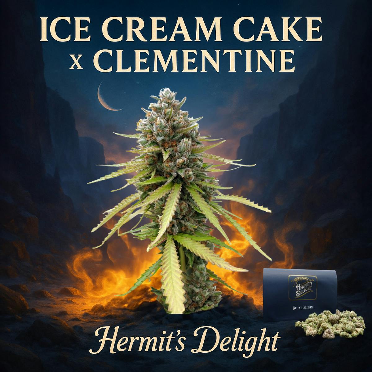 Hermit's Delight | Ice Cream Cake x Clementine 3.5g at Flora Farms Stateline Dispensary